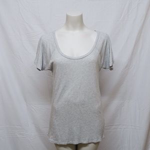 Grey J.Crew Scoop Neck T-shirt Cotton/Modal